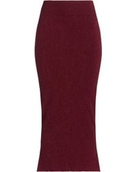 Haveone - Burgundy Midi Skirt Viscose, Polyester, Polyamide - Lyst