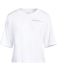 EA7 - T-Shirt Modal, Cotton, Elastane - Lyst