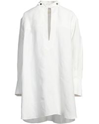 Ferragamo - Mini Dress Viscose, Linen - Lyst