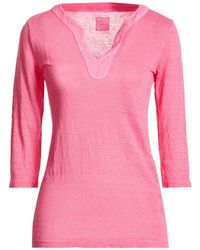 120% Lino - Fuchsia T-Shirt Linen - Lyst
