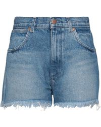 Vintage WRANGLER Shorts Denim Cutoff Shorts Tattered Blue Distressed Highwaist Jean Shorts Custom Fit Kleding Dameskleding Shorts & Broekrokken Shorts 