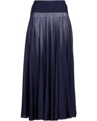 Alaïa - Midi Skirt Viscose, Polyamide - Lyst