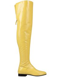 Yellow over the knee boots Clearance