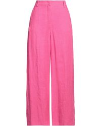 Weekend by Maxmara - Fuchsia Pants Linen - Lyst