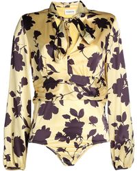 P.A.R.O.S.H. - P.A.R.O..H. Bodysuit Silk, Elastane - Lyst