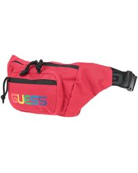 guess red fanny pack