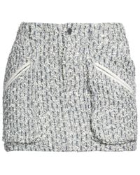 Amiri - Mini Skirt Cotton, Synthetic Fibers, Mohair Wool, Cow Leather - Lyst