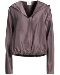 Alysi - Chocolat Top Lyocell, Silk - Lyst
