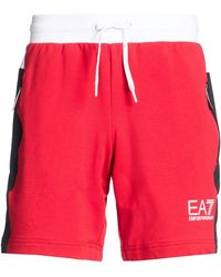 EA7 - Shorts & Bermuda Shorts Cotton, Polyester, Elastane - Lyst
