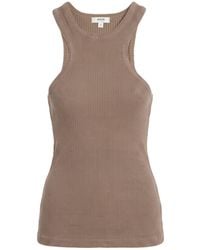Agolde - Taupe Tank Top Organic Cotton, Elastane - Lyst