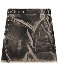 Rick Owens - Denim Skirt - Lyst