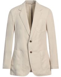 Tod's - Cream Blazer Cotton, Linen - Lyst