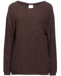 Oltre - Dark Sweater Viscose, Polyamide, Polyester - Lyst