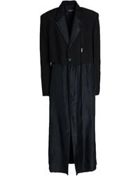 Ann Demeulemeester - Overcoat & Trench Coat Viscose, Silk - Lyst