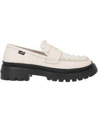 Love Moschino - Ivory Loafers Calfskin - Lyst