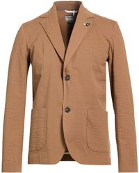 Fred Mello - Camel Blazer Cotton, Elastane - Lyst