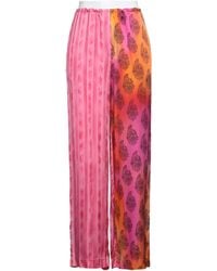 Sandro - Fuchsia Pants Viscose, Cotton - Lyst