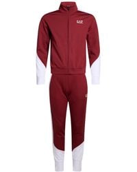 EA7 - Burgundy Tracksuit Polyester, Elastane - Lyst