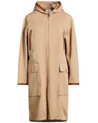 Semicouture - Sand Overcoat & Trench Coat Cotton - Lyst