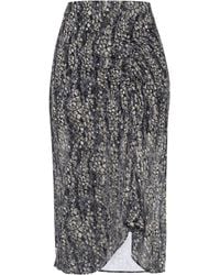 Dondup - Floral-Print Viscose Crepe Midi Pencil Skirt - Lyst