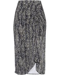 Dondup - Floral-Print Viscose Crepe Midi Pencil Skirt - Lyst