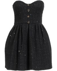 Elisabetta Franchi - Mini Dress Cotton, Acrylic, Polyester, Synthetic Fibers, Metallic Fiber - Lyst