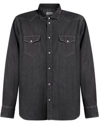 Ghirardelli - Washed Denim Shirt Cotton - Lyst