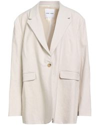 Samsøe & Samsøe - Cream Blazer Linen, Polyester, Ecovero Viscose, Elastane - Lyst