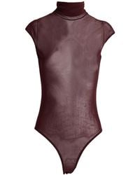 Alysi - Crème Bodysuit Polyester, Elastane - Lyst