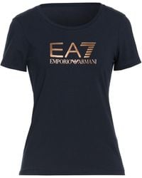EA7 - Midnight T-Shirt Cotton, Elastane - Lyst