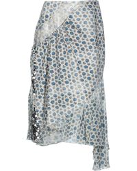 Femme Vêtements Jupes Jupes longueur genou Jupe drapée à lien de resserrage Soie Preen By Thornton Bregazzi en coloris Bleu 