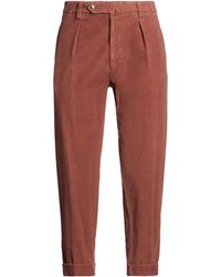 Berwich - Tan Pants Cotton, Elastane - Lyst