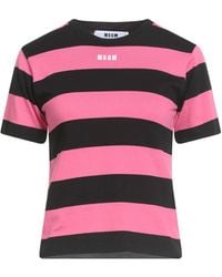 MSGM - Fuchsia T-Shirt Cotton - Lyst