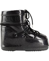 Moon Boot - Mb Icon Low Glitter Ankle Boots Polyurethane, Polyester, Pvc - Lyst