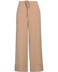 .., merci italia - Camel Pants Polyester, Viscose - Lyst