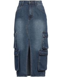 Kaos - Denim Skirt - Lyst