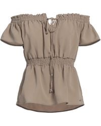 Guess - Khaki Top Polyester - Lyst