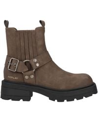 Replay - Taupe Ankle Boots Synthetic Material - Lyst