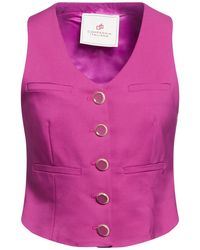 Compagnia Italiana - Fuchsia Tailored Vest Cotton, Polyester, Rubber - Lyst