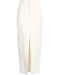 Brunello Cucinelli - Maxi Skirt Cotton, Linen - Lyst
