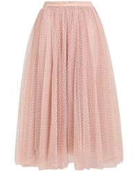 Elisabetta Franchi - Blush Midi Skirt Polyester - Lyst