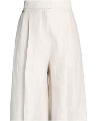Agnona - Ivory Shorts & Bermuda Shorts Linen - Lyst