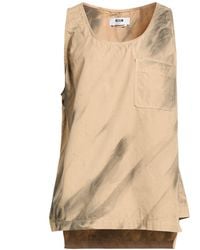 MSGM - Camel Top Cotton - Lyst