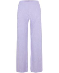 Donna Abbigliamento da Pantaloni casual eleganti e chino da Leggings Leggings in jacquard a vita altaDodo Bar Or in Materiale sintetico di colore Viola 