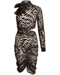 Mugler - Midi Dress Polyamide, Elastane - Lyst