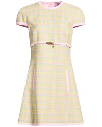 Versace - Mini Dress Cotton, Viscose, Metallic Polyester, Polyamide - Lyst