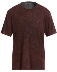 John Varvatos - Burgundy T-Shirt Cotton - Lyst