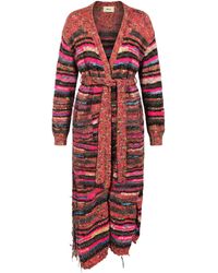 Akep - Fuchsia Cardigan Acrylic, Mohair Wool, Nylon - Lyst
