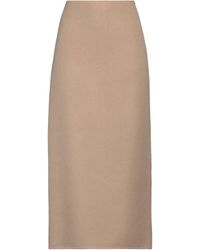 Ferragamo - Sand Midi Skirt Virgin Wool - Lyst