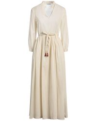 Niu - Cream Maxi Dress Cotton - Lyst
